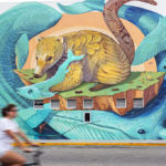 Mira murales en el centro de la isla